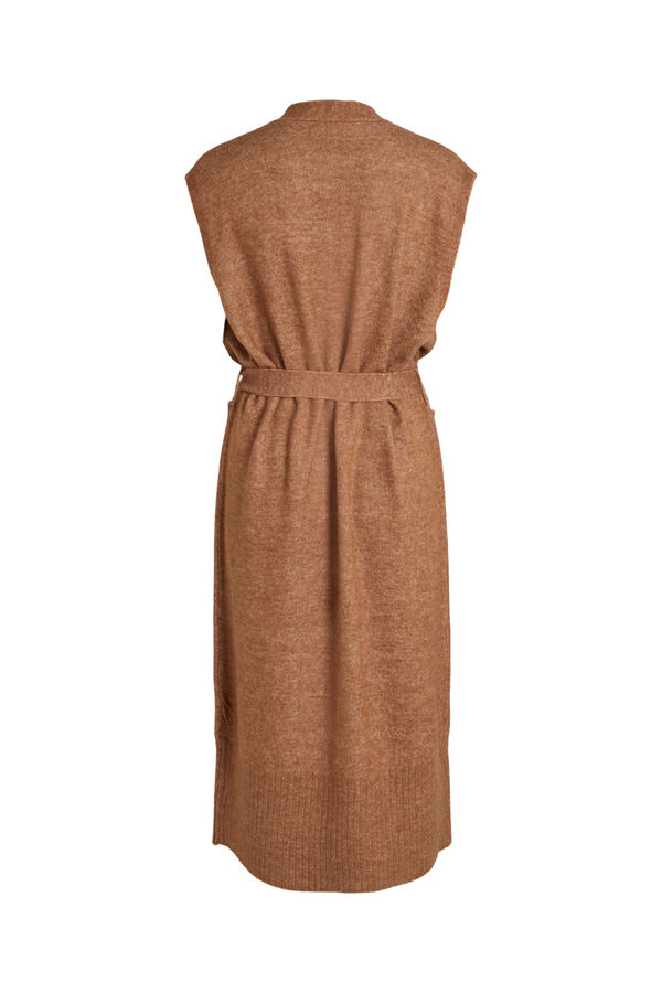 Vila Colete comprido de malha Tostado