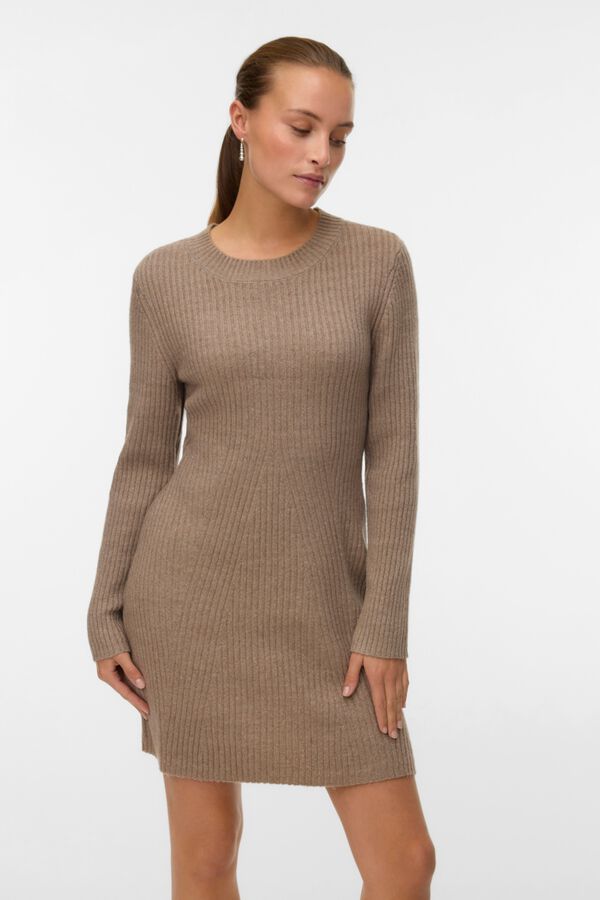 Vero Moda Vestido curto de malha Castanho