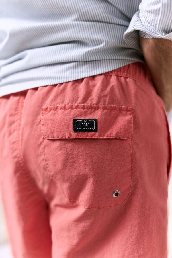 OOTO Fato de banho estampado liso OOTO Vermelho