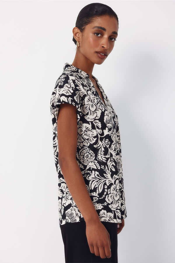 Cortefiel Piqu&eacute; polo Black