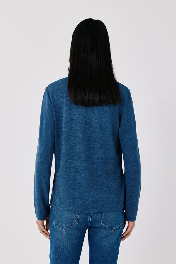 Cortefiel V-neck basic T-shirt Navy
