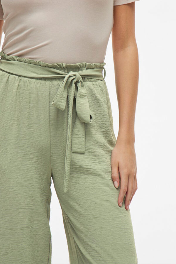 Vila culotte culotte com cinto Verde