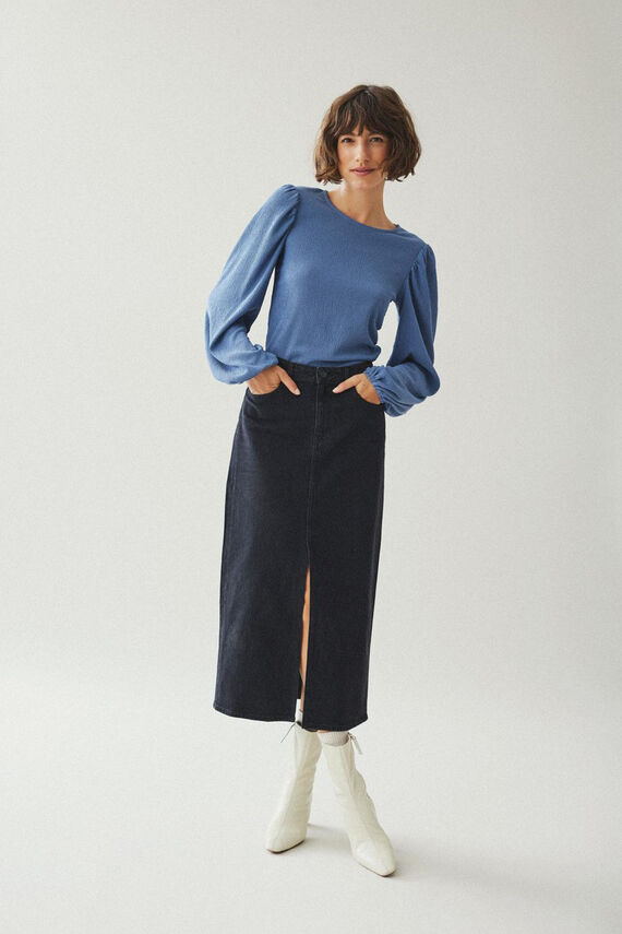 Falda midi vaquera