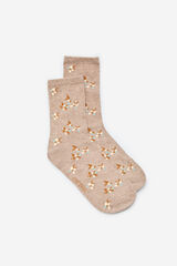 Cortefiel  pinkies flower socks  Nude