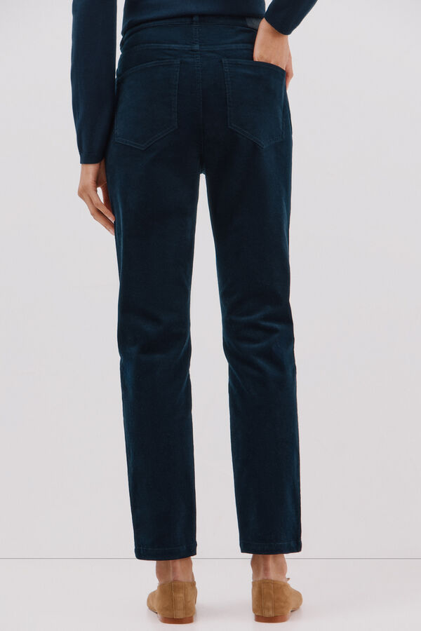 Cortefiel Calças sensacionais de veludo veludo Azul