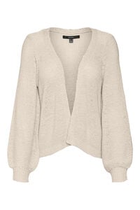 Cortefiel Fine-knit long-sleeved cardigan Grey