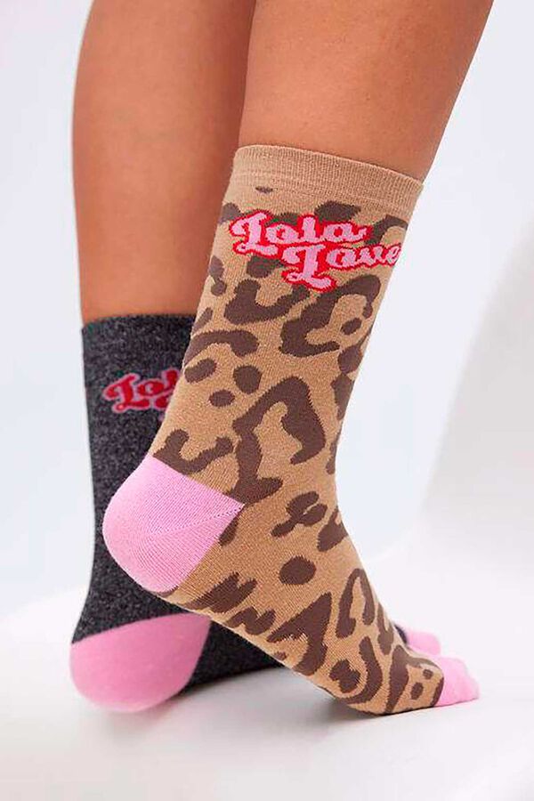 Lola Casademunt Pack calcetines Estampado marrón