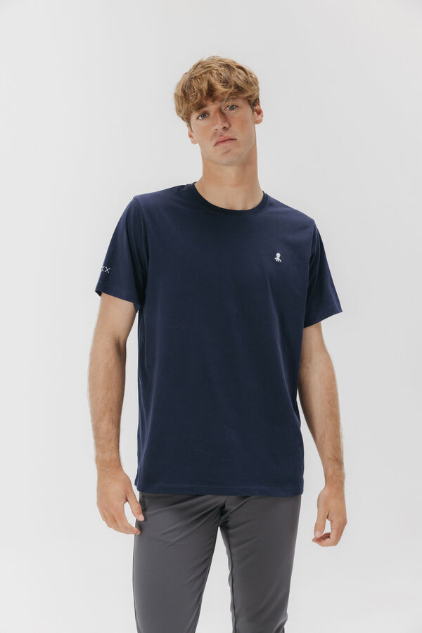 elPulpo T-shirt com logo bordado Azul