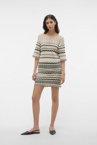 Cortefiel Short jersey-knit skirt Grey