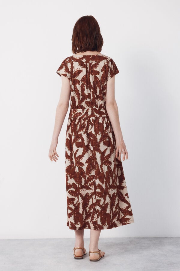 Cortefiel Print piqu&eacute; dress Multicolour