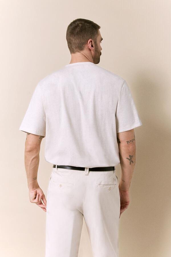 OOTO Washed short sleeve T-shirt Beige