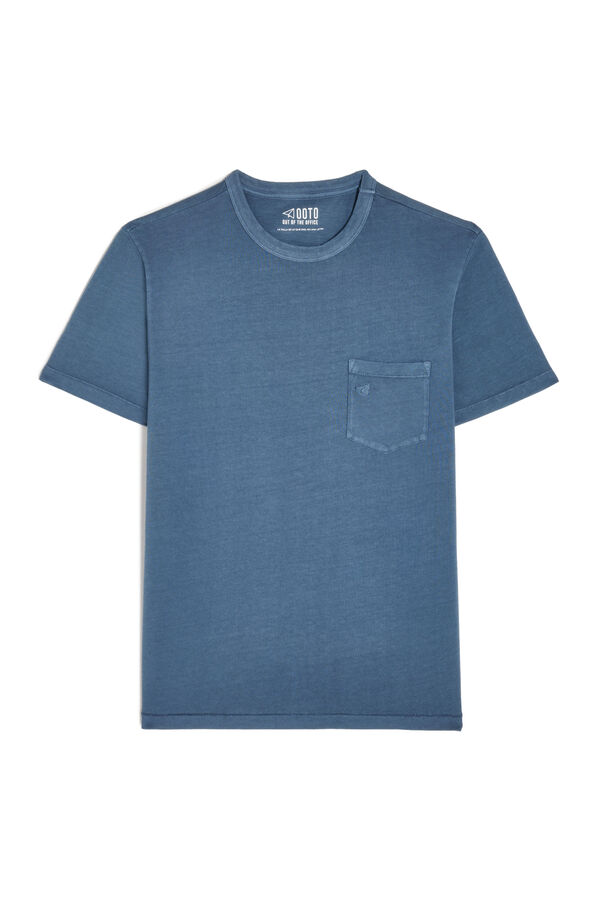 Cortefiel T-shirt bolso com bordado avião OOTO Azul