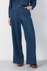 Cortefiel Soft palazzo jeans Blue