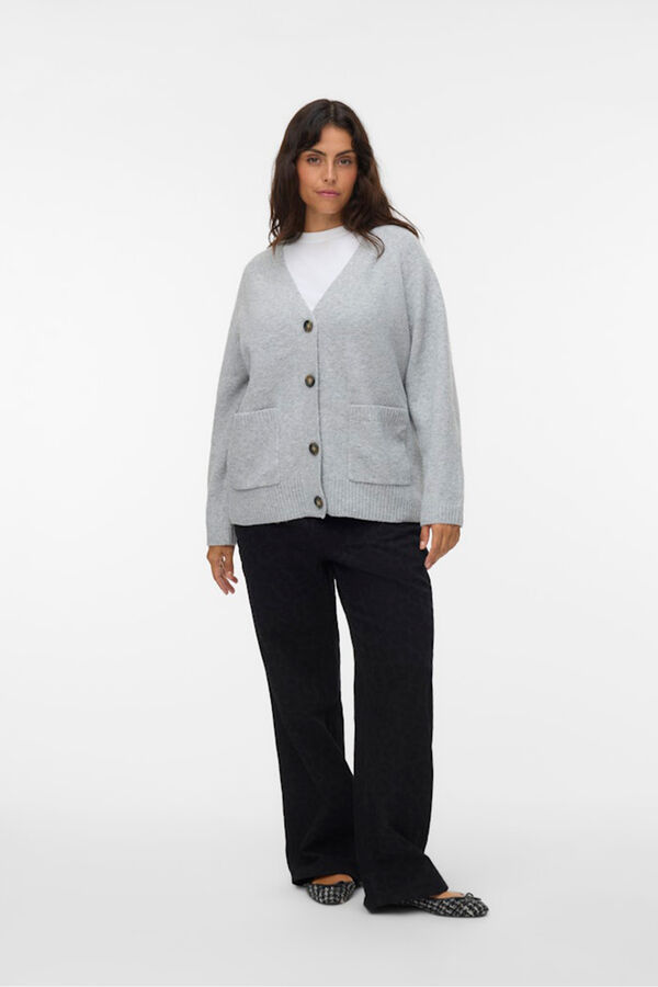 Vero Moda Curve Cárdigan de punto Curve Gris