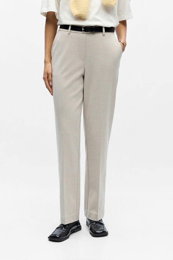 Object Straight-cut trouser Beige