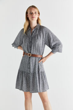 Cortefiel Sustainable fabric shirt dress Gray