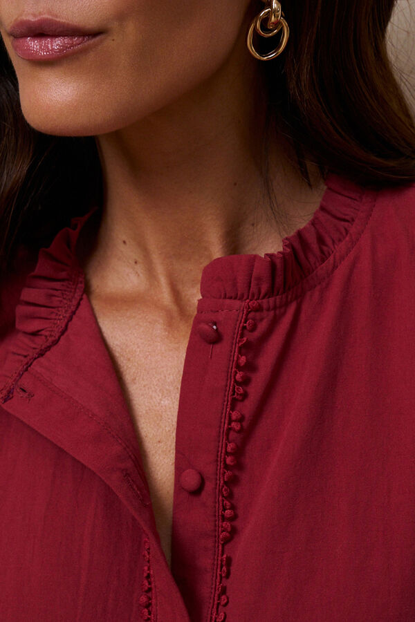 Polín Et Moi Detalhes da blusa Adela Vermelho