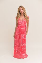 Jaase Vestido comprido Remy Vermelho