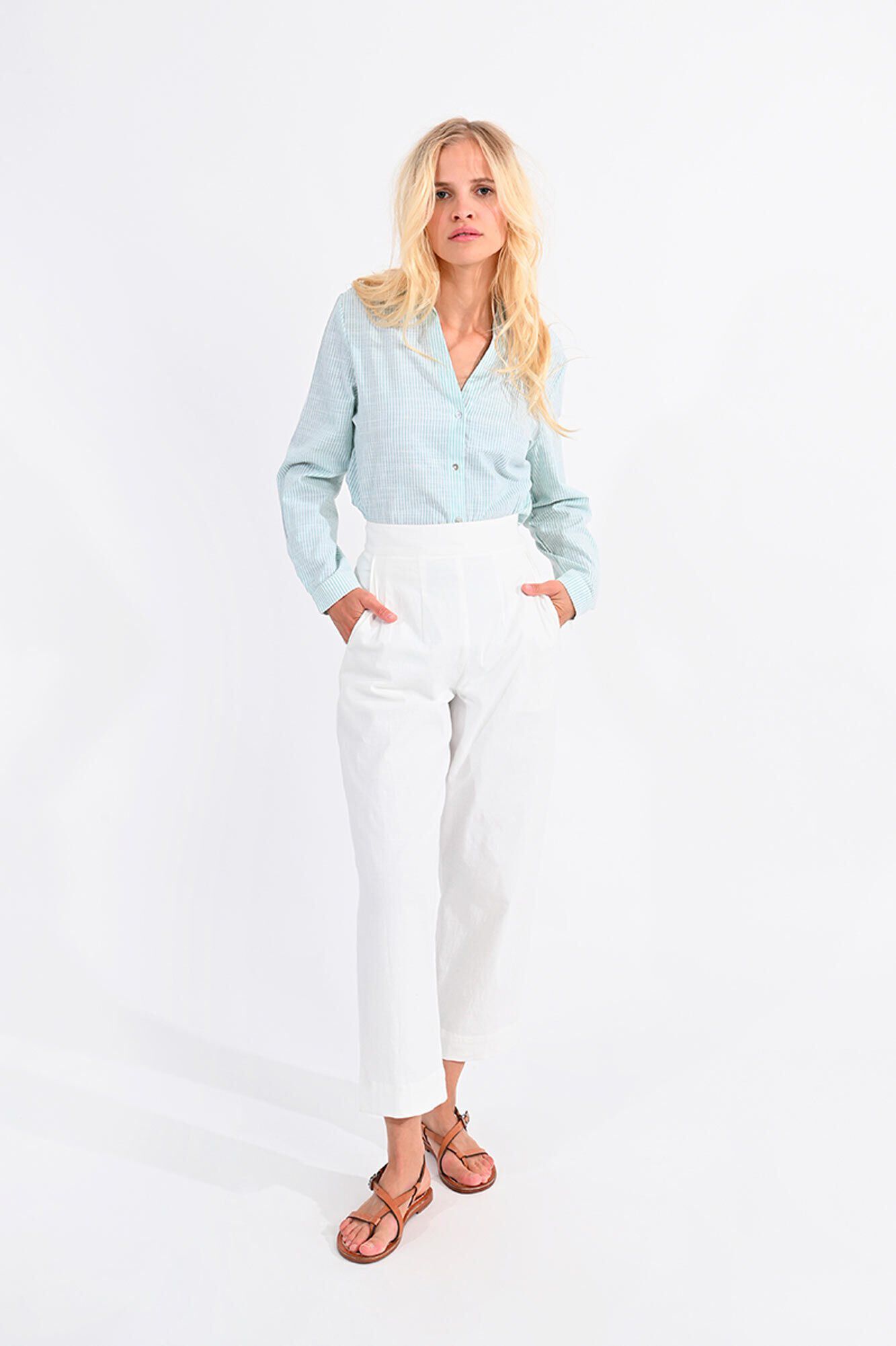 Pantalon blanco cortefiel clearance