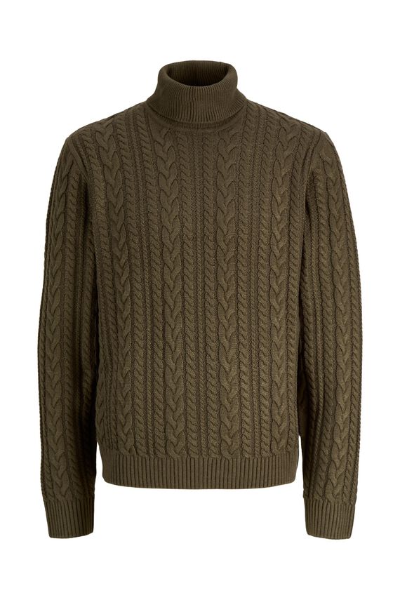 Jersey cuello alto con algodón