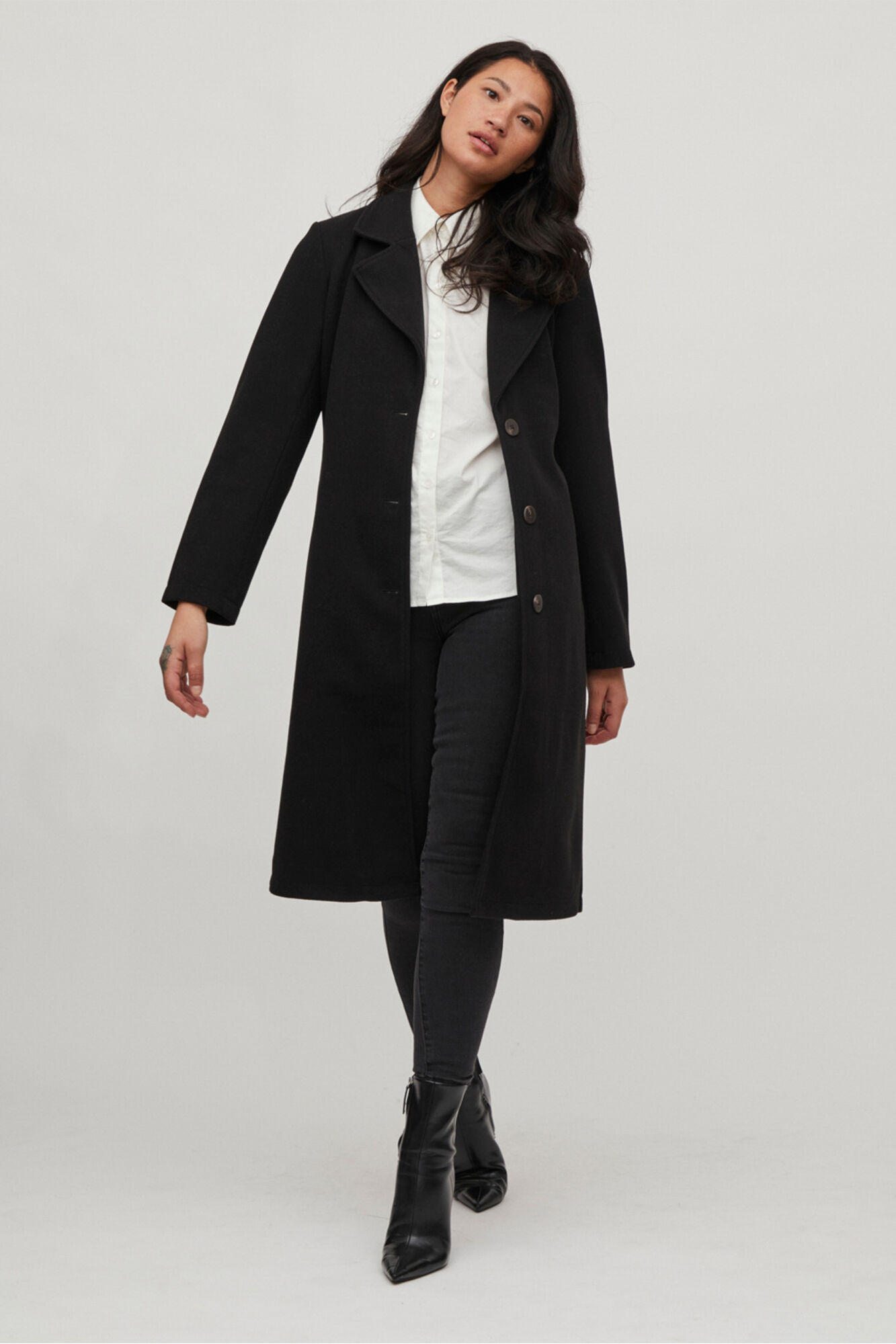 Abrigo pa帽o cheap gris mujer
