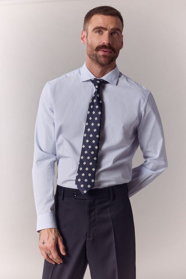 OOTO Patterned tie Navy