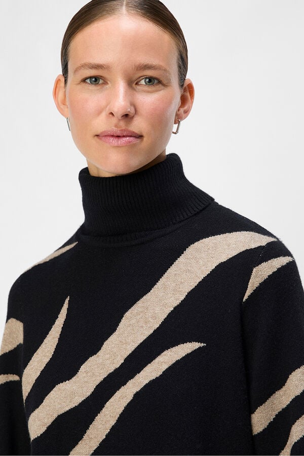 Object Vestido de malha estampado Multicolorido