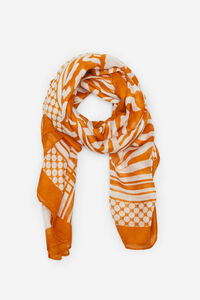 Cortefiel Animal print scarf Orange