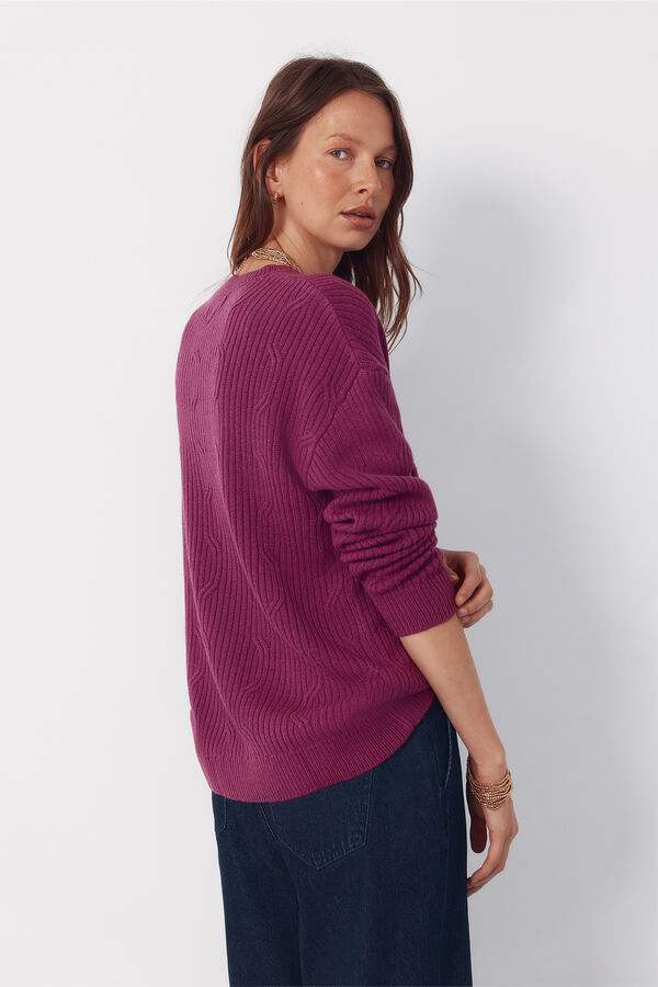 Cortefiel Soft feel jumper Purple