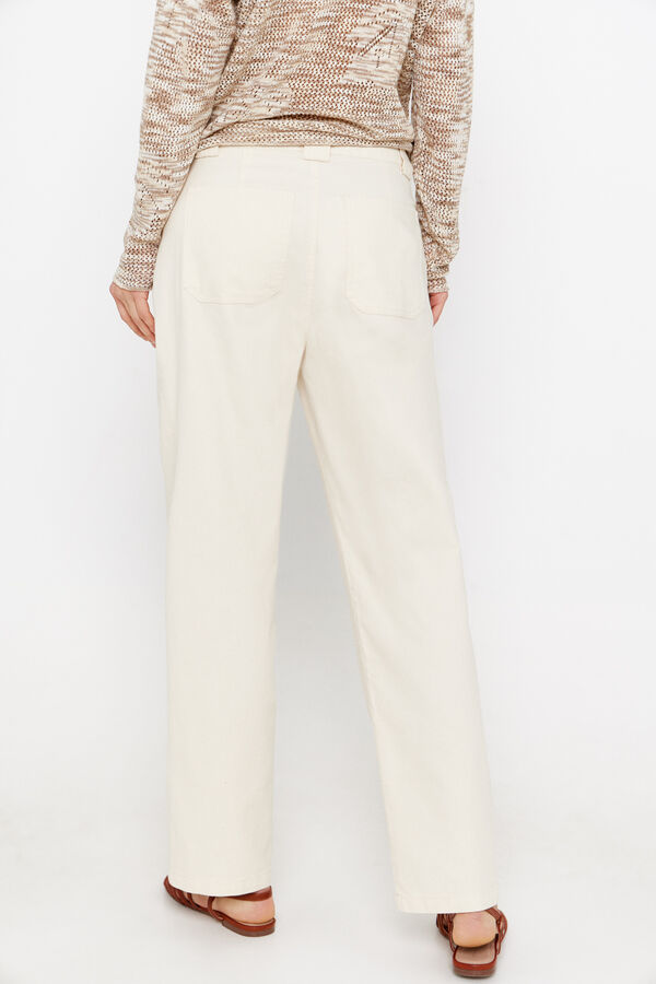 Cortefiel Lightweight cargo trousers Ivory