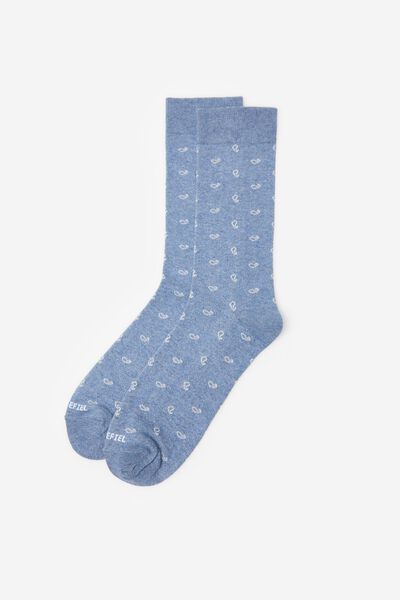 Cortefiel Cashmere motif socks Blue