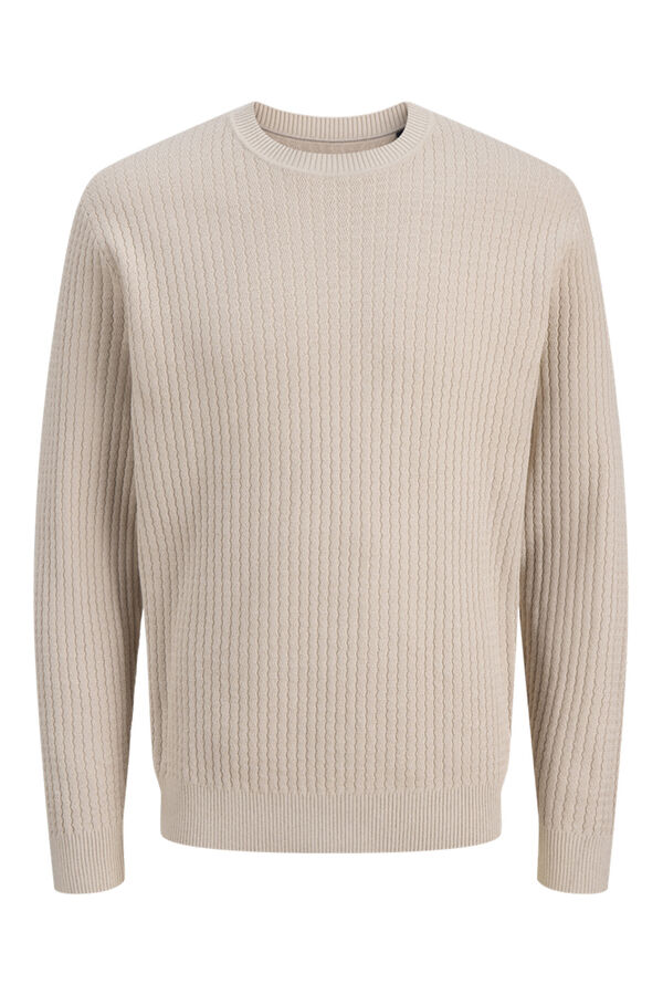 Jack & Jones Camisola básico de malha liso Tostado