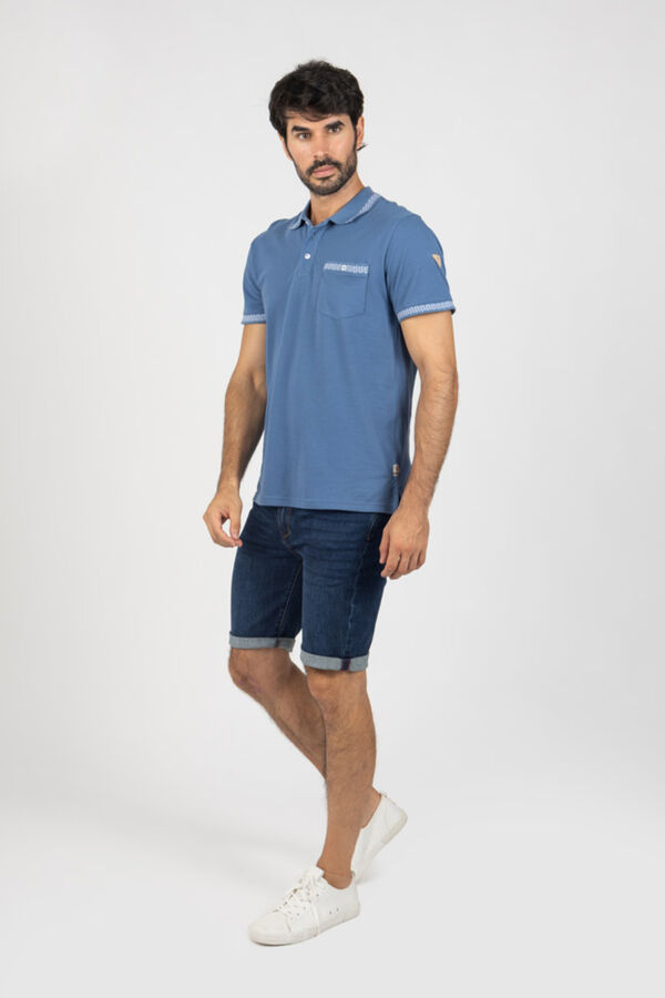 Privata Short sleeve polo shirt Blue
