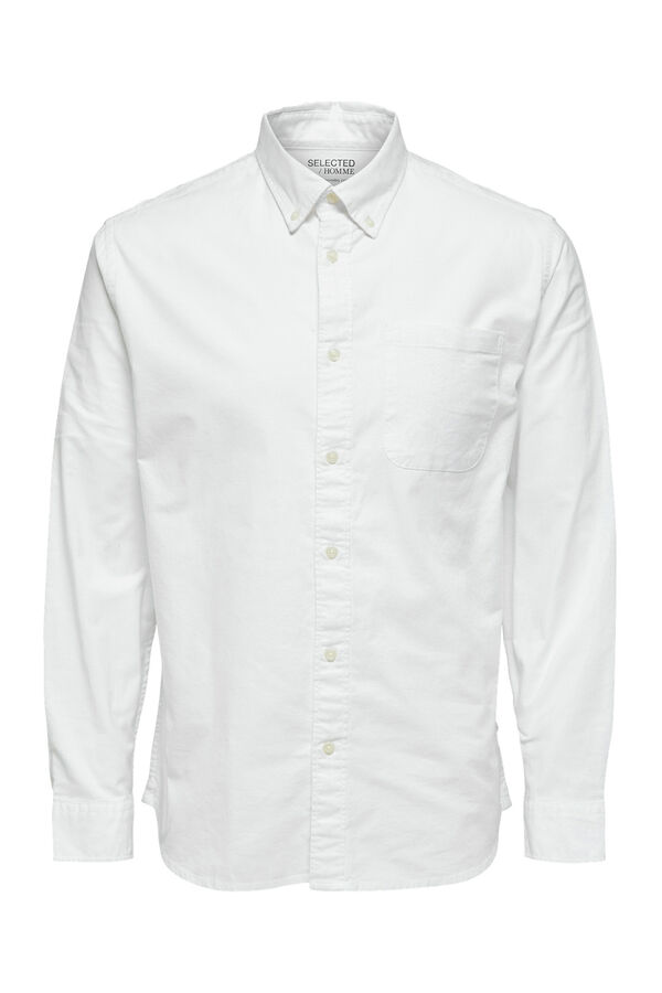 Selected Camisa Oxford de corte regular Branco