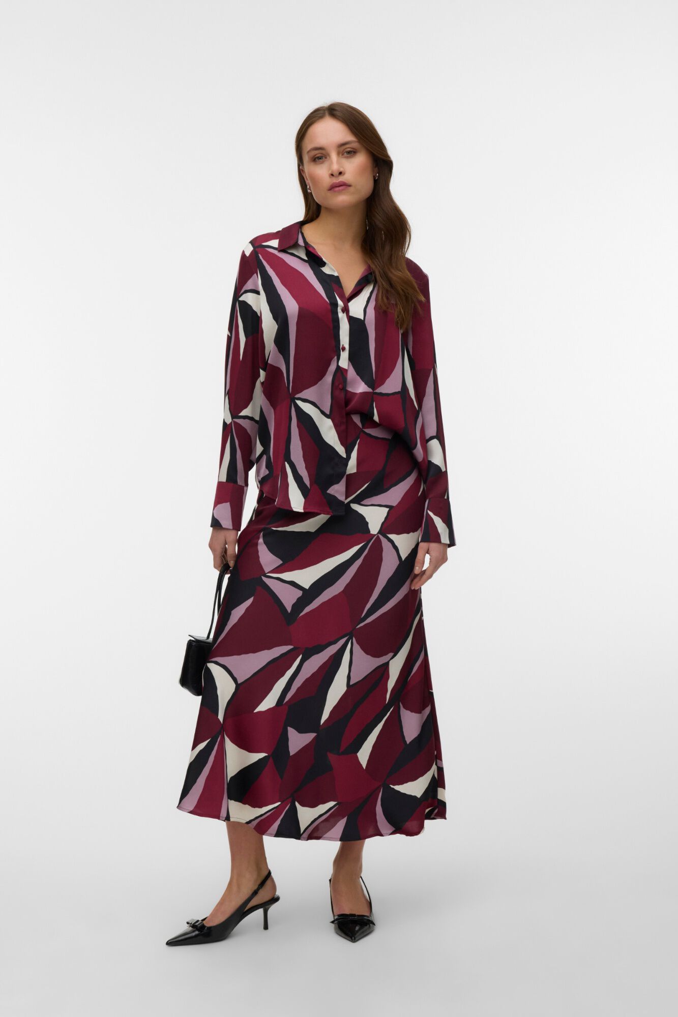 Vero Moda Camisa satinada estampada