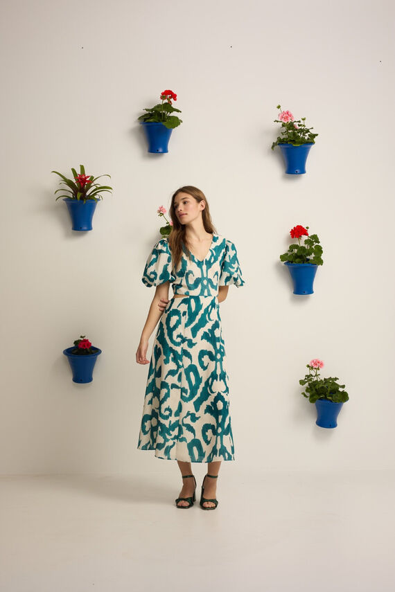 Vestido Event Collection cut out estampado
