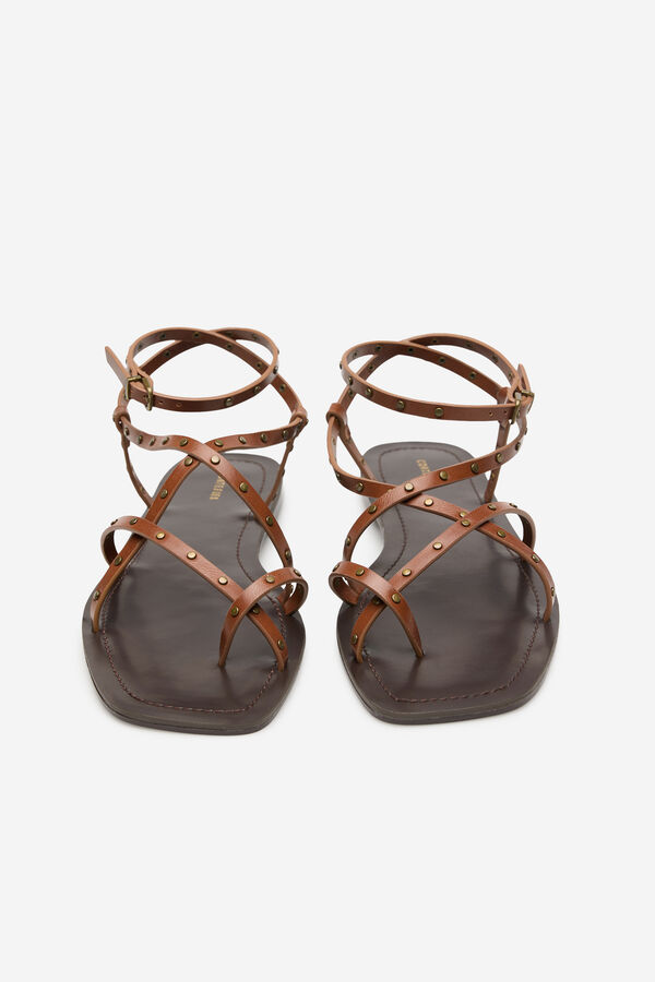 Cortefiel Flat strappy sandal Brown