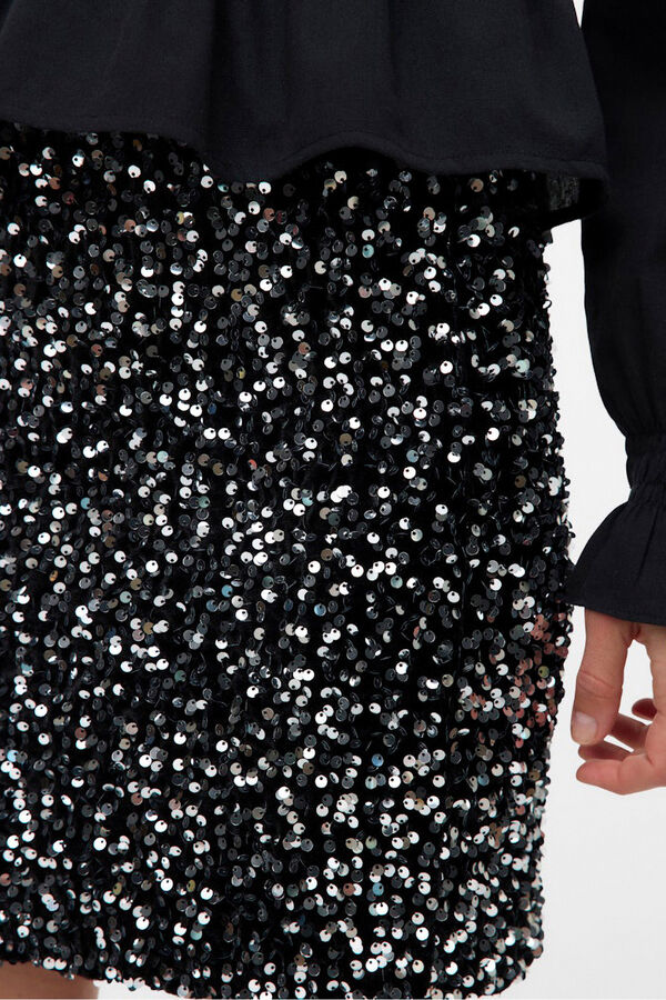 Vero Moda Saia curta de lantejoulas  Preto