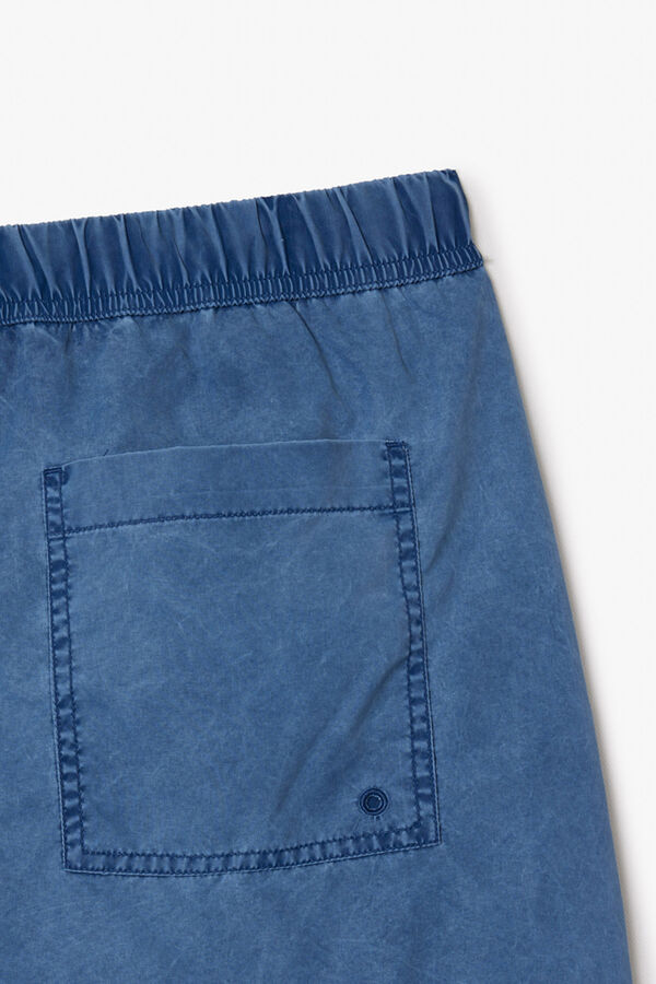 Lacoste Calções com efeito lavado Azul