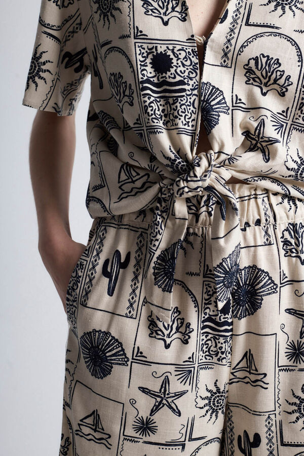 Object Shorts estampado Cinzento