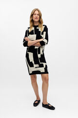 Object Vestido punto estampado Estampado blanco