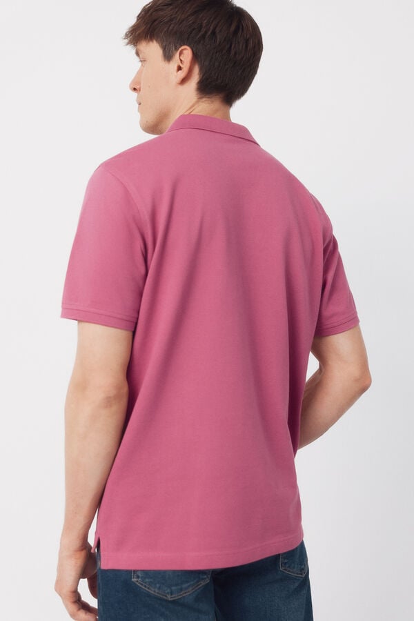 Cortefiel Basic piqué polo shirt Pink