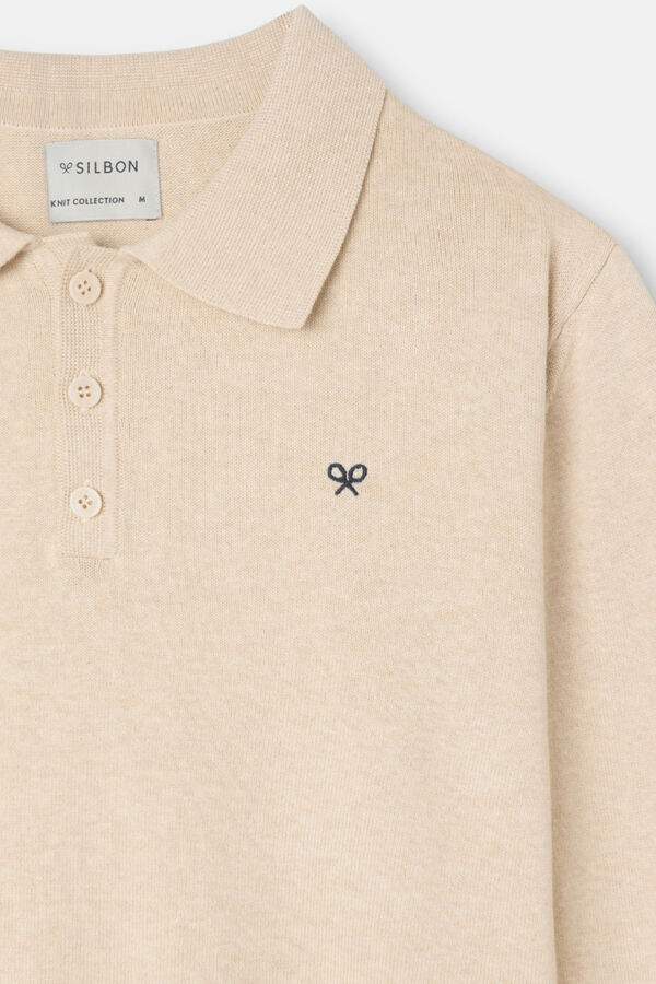 Silbon Camisola de gola polo Tostado