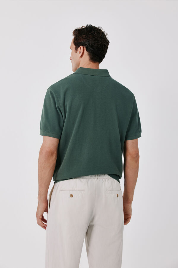 Cortefiel Polo with link structure Kaki