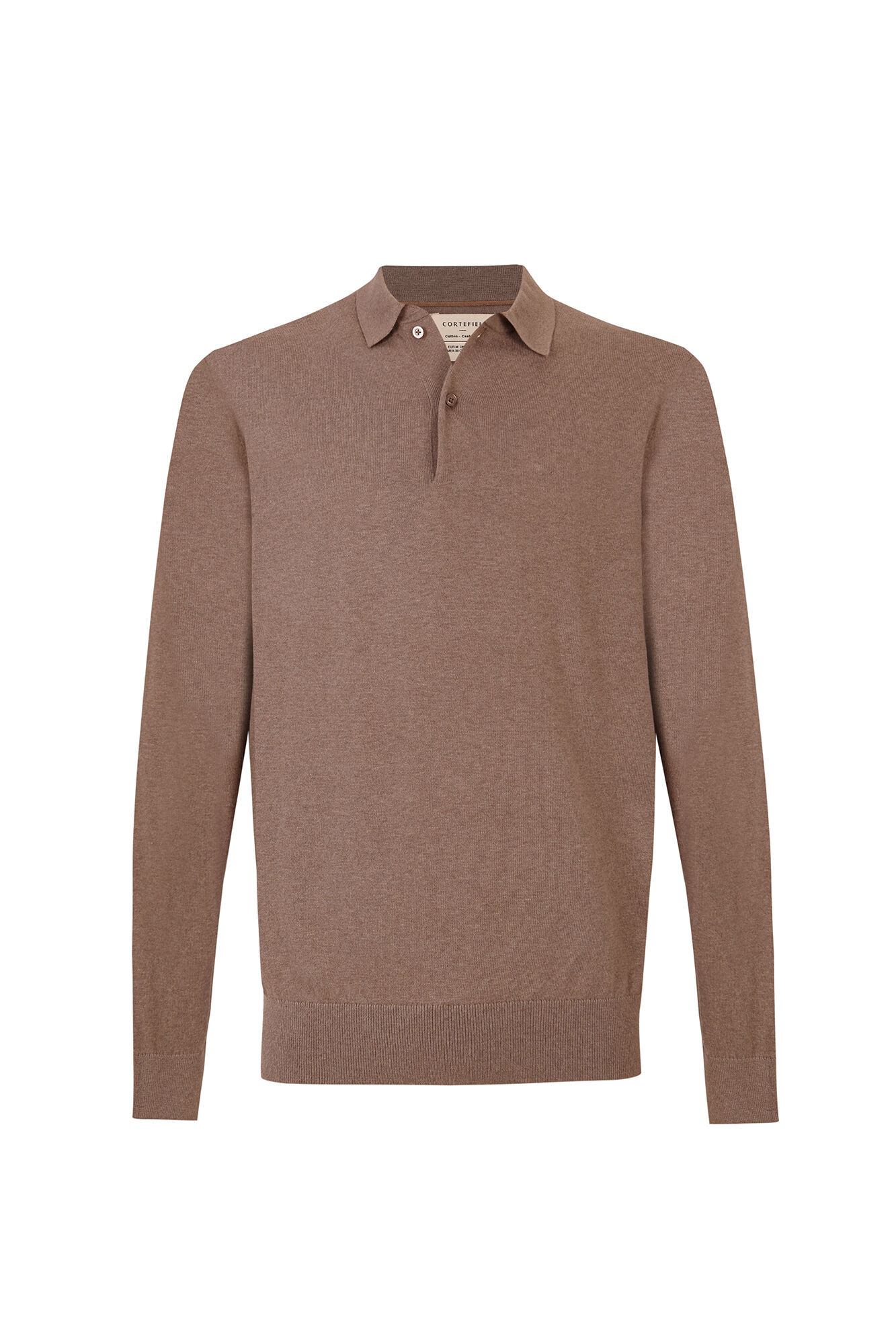 Cortefiel Cotton cashmere knit polo neck jumper