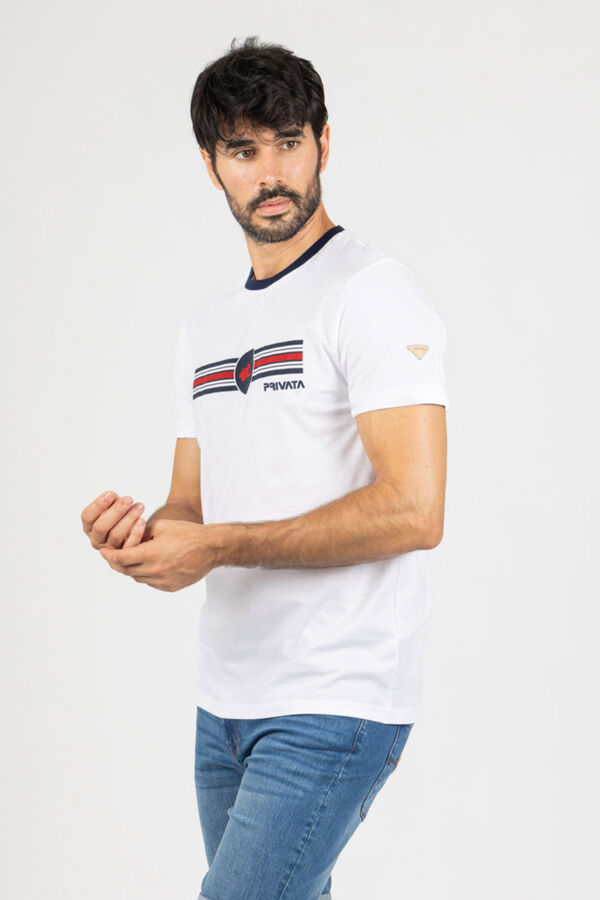 Privata T-shirt de manga curta Branco