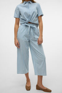 Vero Moda Calças largas às riscas
