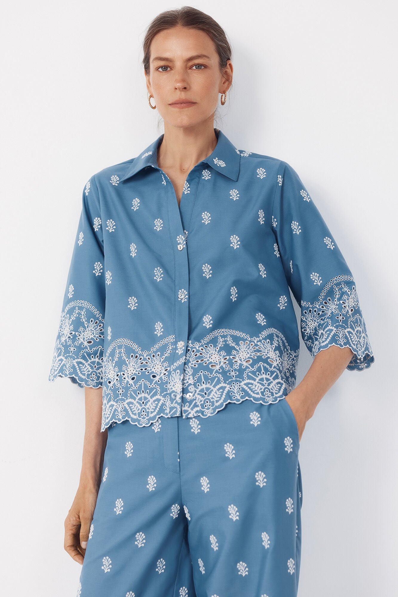Cortefiel Embroidered shirt