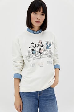 Cortefiel Disney sweatshirt Ecru