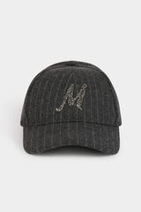 Morgan Boné riscas com M e strass Cinzento